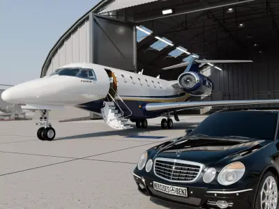 Private Jet - Phenom 300  3D model