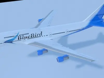 Boeing 747 airplane 3D model purchase