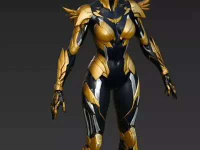 female falcon blaze 3D model