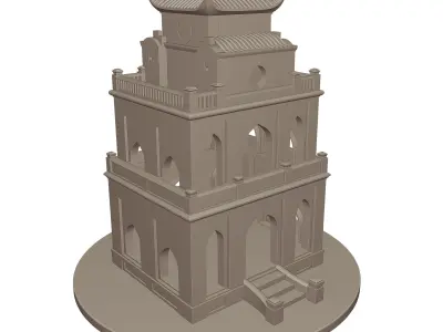 Turtle Tower 3D Model 3D print model