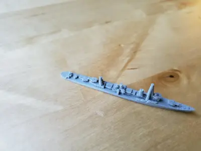 Japanese Asashio Class Destroyer Warship 3D print model