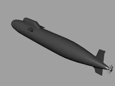 Russian Submarine 3D model 3D model