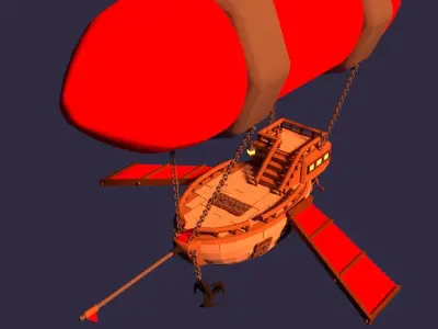 stive ship Low-poly 3D model
