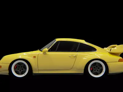 Porsche 911 GT2 993 1995 Low-poly 3D model