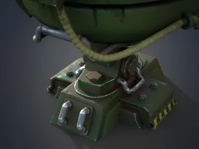 Teapot Turret  Low-poly 3D model