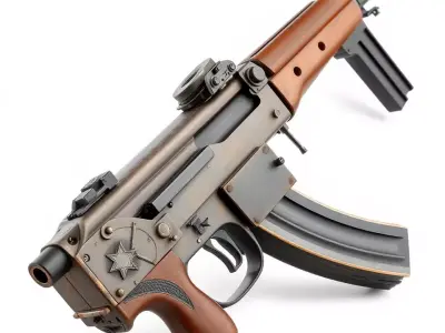 Vintage Carbine Rifle model pack Low-poly 3D model