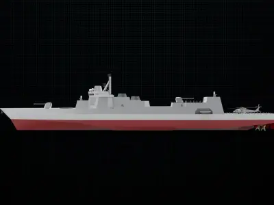Destroyer ship 3D model