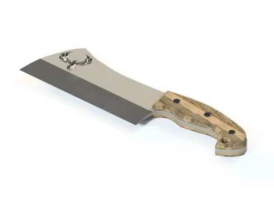 Cleaver knife Low-poly 3D model purchase