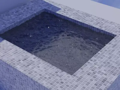 4d realistic pool Free 3D model