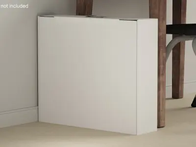 White Cardboard Packaginig Box 3D model