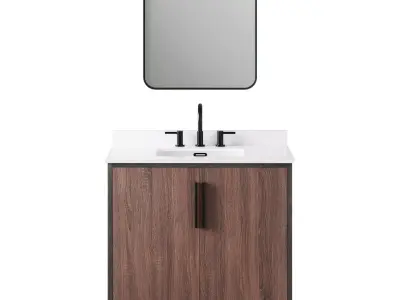 OVE Ira 36 Earthtone Driftwood Vanity 3D model