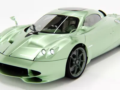 Pagani Huayra Codalunga Speedster 2025 Low-poly 3D model