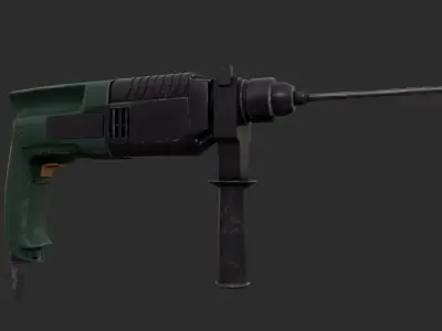 Perforator Drill - PBR Game Ready Low-poly Low-poly 3D model