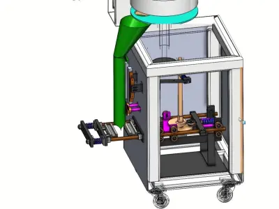 Volumetric Cup Filler Machine - Accurate Dry Product Filling 3D model