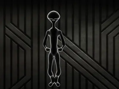 Rigged alien Free 3D model