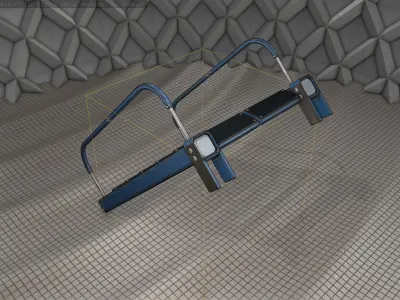 Sci-Fi Stairs - 18- Blue Version Low-poly 3D model