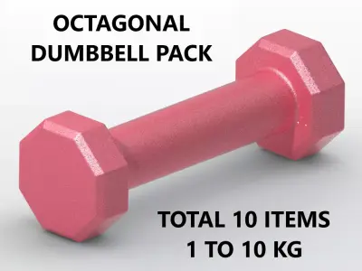 OTCAGONAL DUMBBELL PACK 3D print model