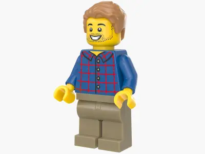 Lego Minifig Male and Female 6 Collection 3D model