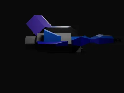 Spaceship fighter jet Low-poly 3D model purchase