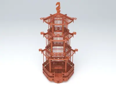 CHINESE BIRD CAGE 01 3D model purchase