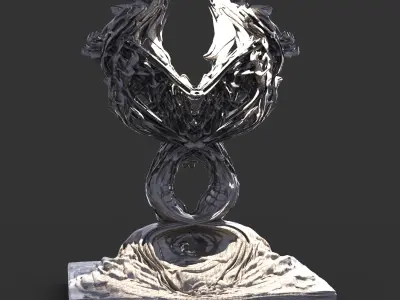 fire link Sculpted Tree sculptures collection series 3 3D model