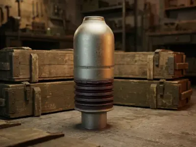 VOG-25 Fragmentation Grenade Launcher Round Low-poly 3D model