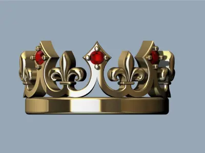 Fleur de Lis - Ring Anillo flor de lis 3D print model