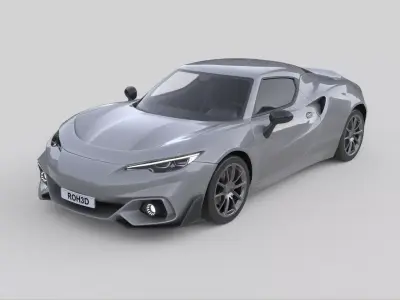 Generic Modern Sport Car Coupe 2020 Low-poly 3D model