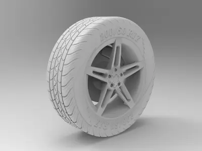 Car Wheel 3D model V2