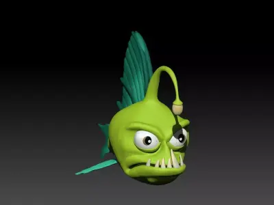 Fish model in stylized cartoon - Updated Version 3D model