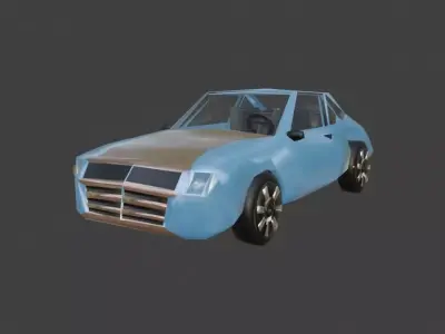 Low Poly City Car GAME READY Low-poly 3D model