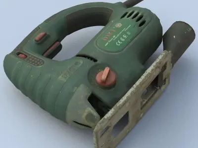 Jig Saw Low Poly Low-poly 3D model