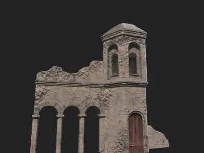 Medieval ruin Low-poly 3D model purchase