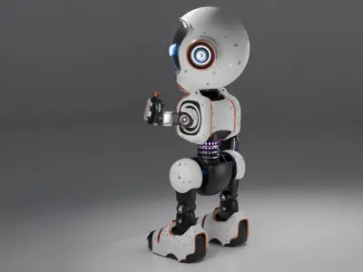 TOX-Info-X1 Mini Robot Low-poly 3D model