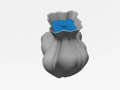 Realistic 3D orange coloured Vase 3D model