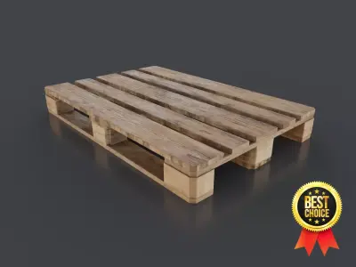Wooden euro pallet Low-poly 3D model purchase