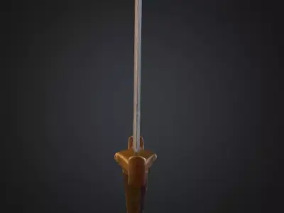 Steel Smallsword Low-poly 3D model