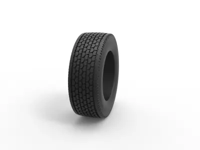 Semi truck tire 2 Scale 1 to 25 3D print model