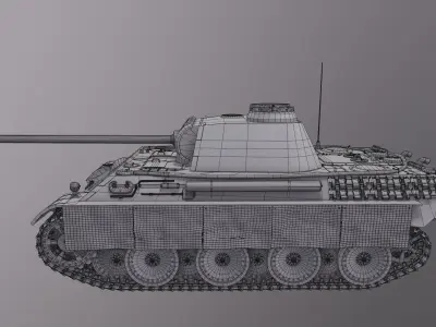 Panther G Tank Low-poly 3D model