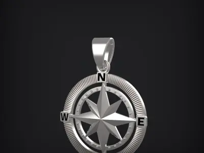 Wind Rose pendant 3D print model