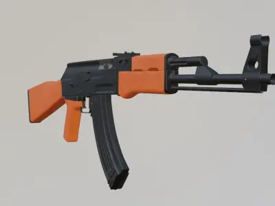 AK-47 weapon is suitable for shooter games 3D model