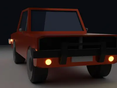 Ultra Low poly car Free low-poly 3D model