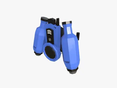 Jetpack Low Poly H03 - SciFi Character Design Low-poly 3D model