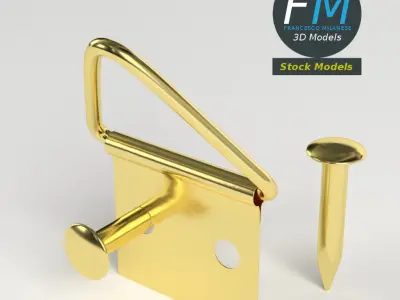 Picture frame hanger kit 3D model
