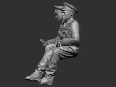 German Officer ww2 3D print model