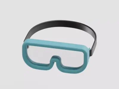 Swimming Goggles cartoon Low-poly 3D model