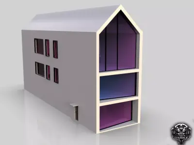 Modern Building Low-poly 3D model purchase