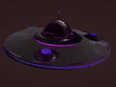  UFO With variations Low-poly 3D model