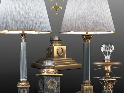 Bronze dArt  Lamp set 3D model