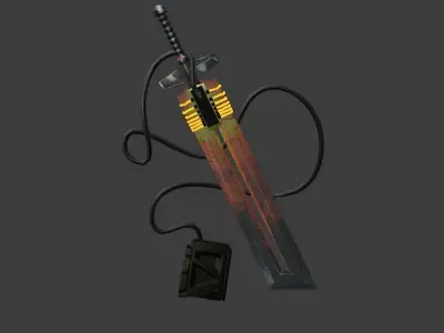 sword lord of rings wall light Low-poly 3D model